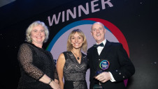(L-R) Presenter Joanne Wade OBE, chief executive, ACE, compere Michaela Strachan and Ibstock Brick’s Michael McGowan